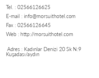 Mor Suit Hotel iletiim bilgileri